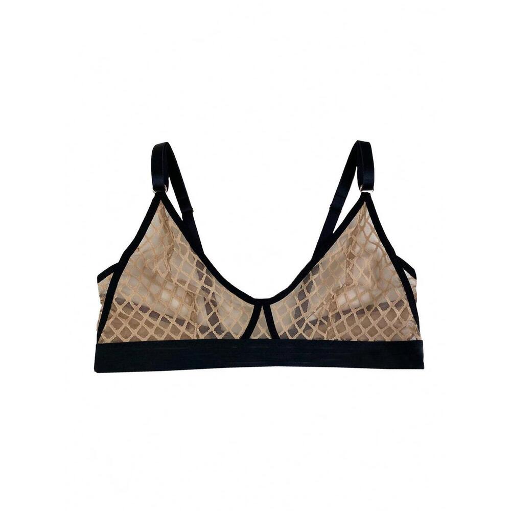 NEW TITOV women's serena bralette in black/beige